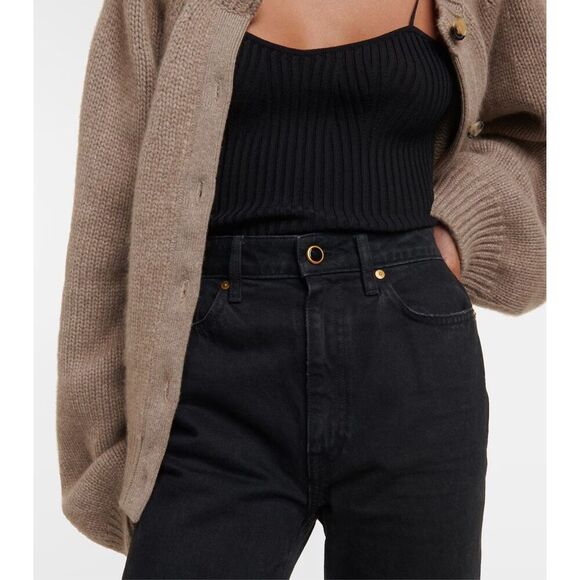 Khaite Abigail High Rise Straight Jeans in Prescott - Picture 3 of 8